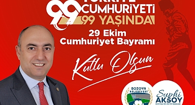 Başkan Aksoy’dan 29 Ekim Cumhuriyet bayramı Mesajı;