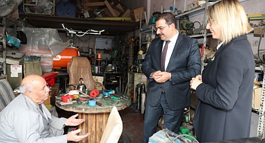 Başkan Canpolat ve Kaymakam Çetin'den sanayi esnafına ziyaret!