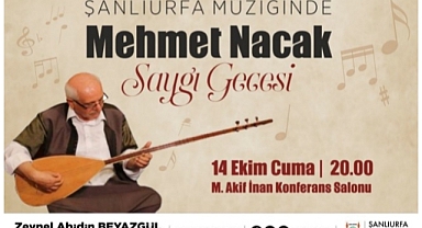 Büyükşehir’den Mehmet Nacak’a Saygı Gecesi