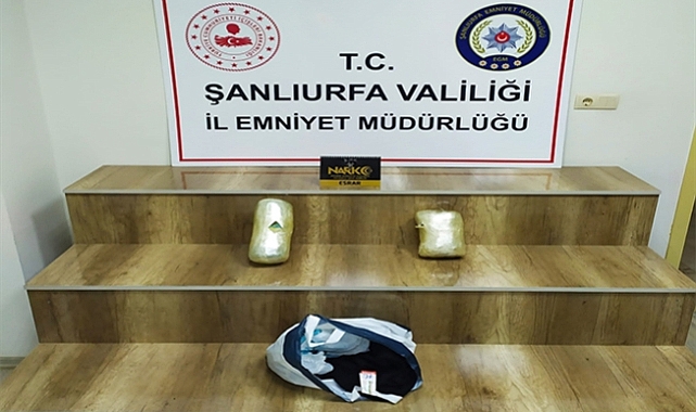 Şanlıurfa'da çantasında uyuşturucu bulunan yolcu tutuklandı