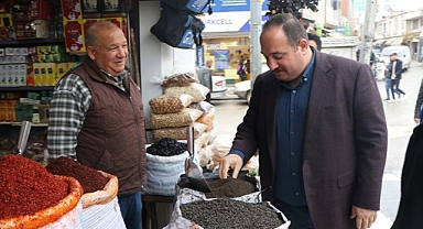 Başkan Ekinci esnafı dinledi, bol kazançlar diledi!