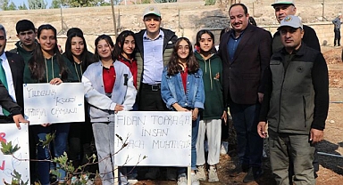Nebati’nin fidanı toprakla buluştu! Viranşehir geleceğe nefes oldu!