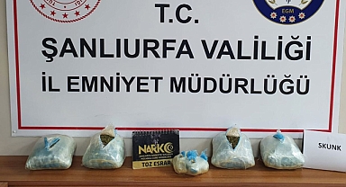 Şanlıurfa'da yolcu otobüsünden uyuşturucu çıktı