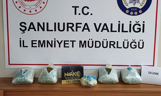 Şanlıurfa'da yolcu otobüsünden uyuşturucu çıktı