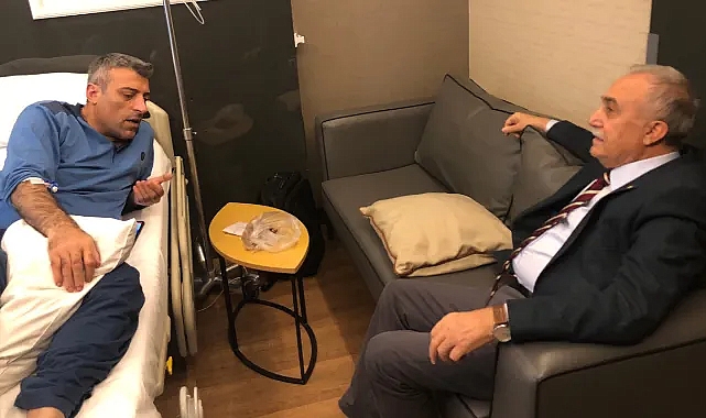 Fakıbaba'dan bıçaklı saldırıya uğrayan Öztürk Yılmaz'a ziyaret!