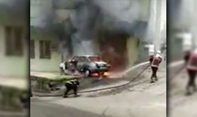 Urfa'da bir otomobil küle döndü!