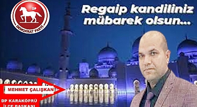 Başkan Çalışkan'dan Regaip Kandili mesajı