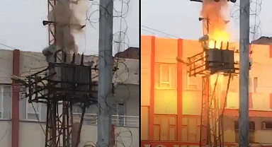 Korku dolu anlar! Misket bombası gibi patladı!