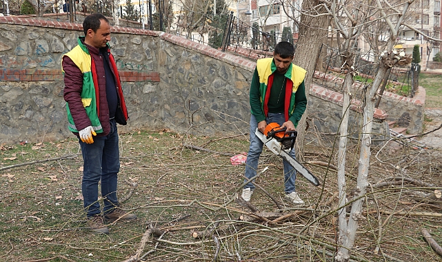 Karaköprü’de Parklarda Bakım Ve Ağaç Budama Çalışmaları Yapılıyor