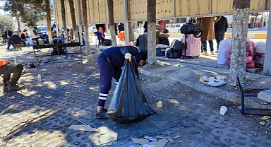 Viranşehir Belediyesi ekipleri temizlik için Adıyaman'da!
