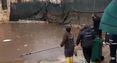 Sel suyu nedeniyle taşmıştı! Balıklıgöl'de çalışma başladı!