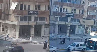 Urfa’da ağır hasarlı binaya girdiler! Emniyet bariyer kurdu!