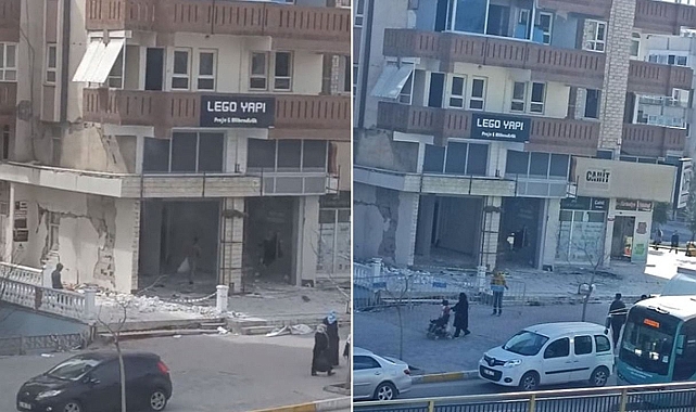 Urfa’da ağır hasarlı binaya girdiler! Emniyet bariyer kurdu!