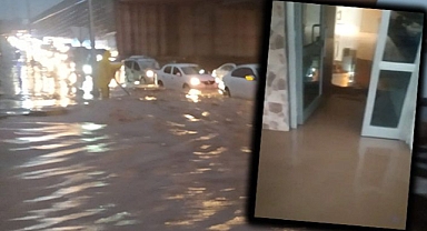 Urfa'da etkili olan yağış yolları göle çevirip bazı evleri su bastı!