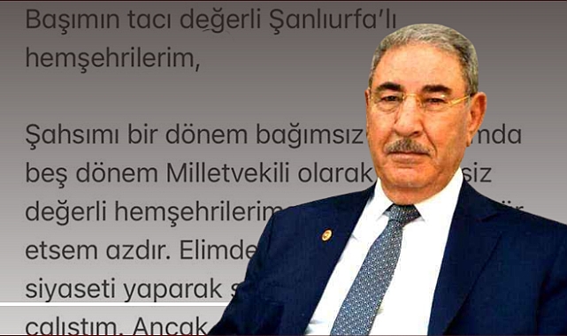 Urfalıların Seydi Amcası Siyaseti Bıraktığını Açıkladı