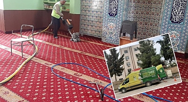 Viranşehir Belediyesi’nden camilerde Ramazan temizliği!