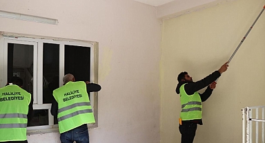Haliliye’de boyama çalışmaları evlerde sürüyor