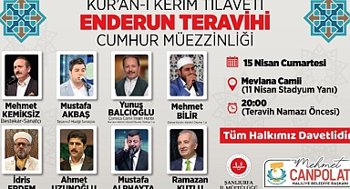 Urfa'da Enderun Teravihi ! İşte katılacak olan ünlü isimler !