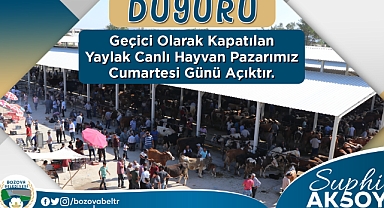Yaylak Canlı Hayvan Pazarı Yeniden Açıldı