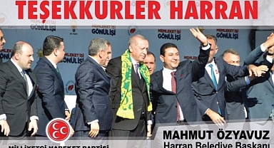 Başkan Özyavuz: Teşekkürler Harran