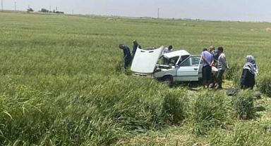 Urfa'da ilginç olay! Kaçırdıkları otomobille kaza yaptılar!