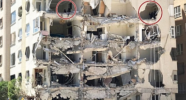 Urfa'da tehlikeye aldırış etmeden ağır hasarlı binaya girdiler!