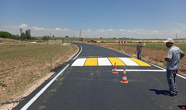 Büyükşehir’den yol işaretleme çalışması