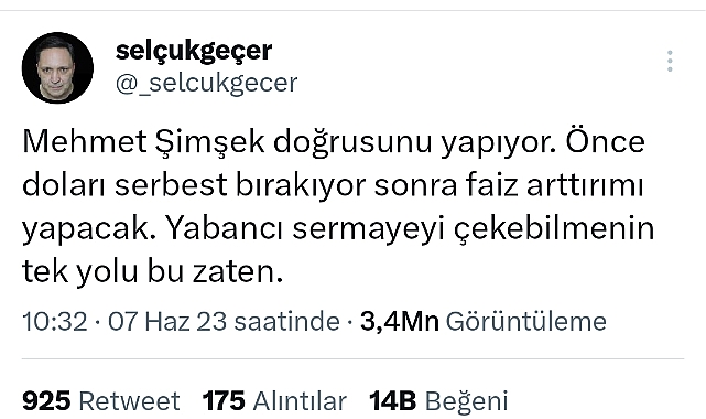 Ekonomist Selçuk Geçer: 'Mehmet Şimşek Doğrusunu Yapıyor'