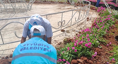 Eyyübiye'de selden etkilenen parklar onarılıyor!