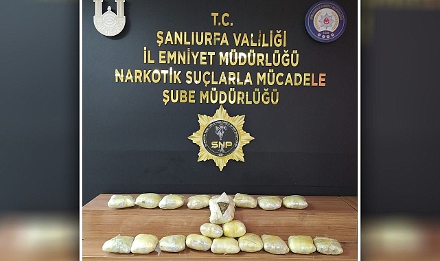 Şanlıurfa’da durdurulan araçtan 12 kilo çıktı!
