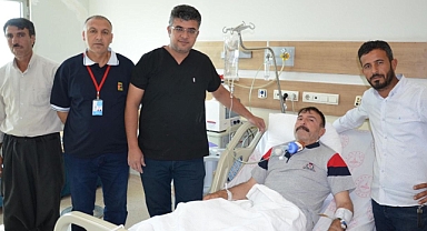 Urfa'da boğaz kesisi olan hasta tedavi edildi!