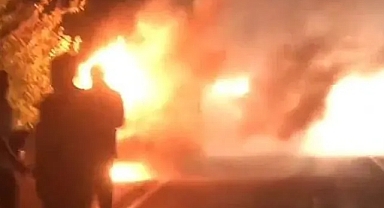 Urfa'da feci olay: Alev alev yandı!
