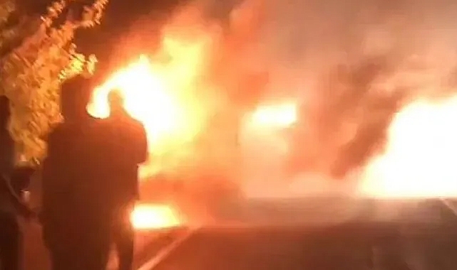 Urfa'da feci olay: Alev alev yandı!