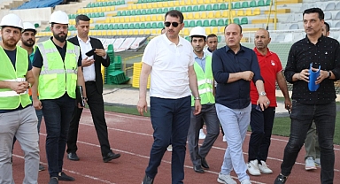 Vali Ayhan,11 Nisan GAP Stadında incelemelerde bulundu