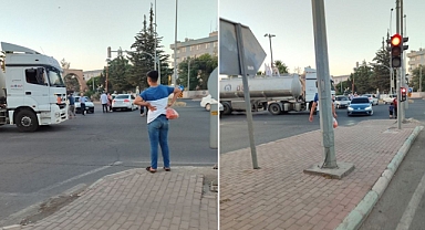 Urfa’da sanayi sitesinin önünde kaza!