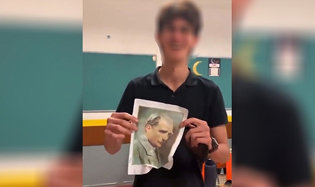 Atatürk’ün fotoğrafına çirkin davranışlarda bulunmuştu! Gözaltına alındı!
