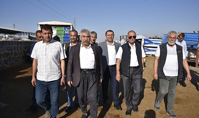 Başkan vekili, Başkan yardımcıları ile birlikte hayvan pazarını ziyaret etti