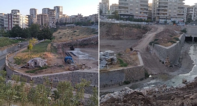 Dere yatağına inşaat başladı!