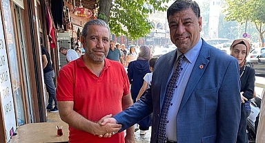 Halil Aslan, Haftasonu mesaisinde, esnaf ve vatandaşlarla bir araya geldi