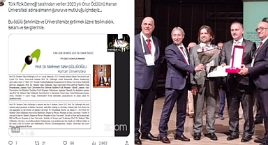 Rektör Güllüoğlu,Onur Ödülü'ne layık görüldü
