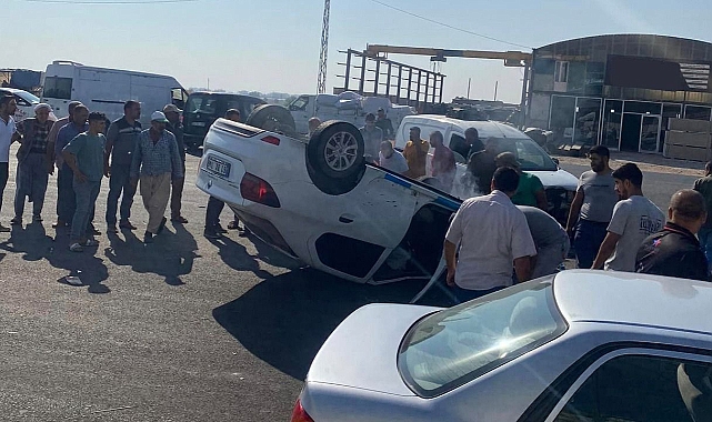 Şanlıurfa'da otomobil devrildi!