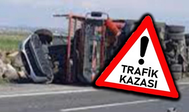 Urfa-Antep yolunda kaza! Yüklü tır şarampole yuvarlandı!