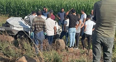 Urfa'da otomobil şarampole uçtu! Sürücü feci şekilde öldü!