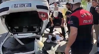 Urfa güne kazayla başladı! Otomobil takla attı!
