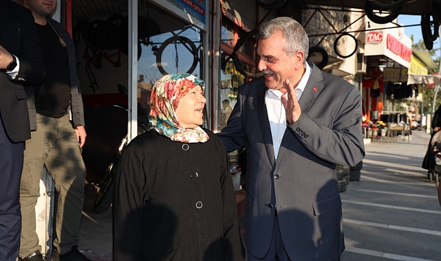 Başkan Beyazgül'den Çarşı Pazar Esnaf Ziyareti