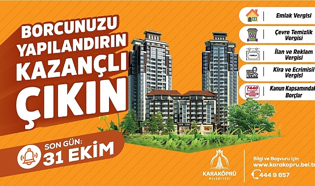 Karaköprü Belediyesi'nden Yapılandırma Uyarısı