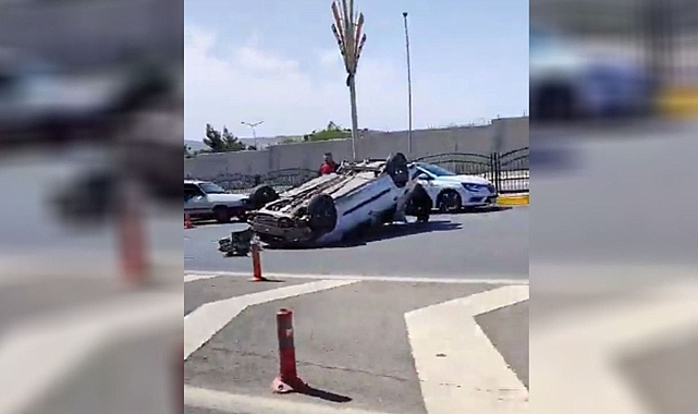 Şanlıurfa’da kontrolden çıkan araç takla attı!