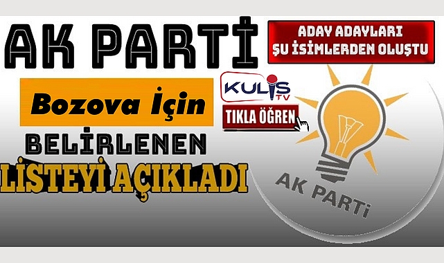 AK Parti'nin Bozova Aday Adayları Belli Oldu
