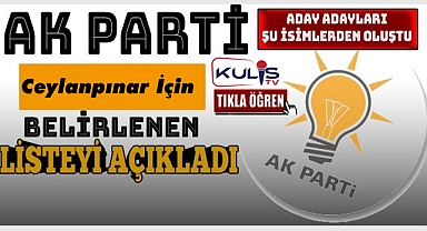 AK Parti'ye Ceylanpınar'da Rekor Başvuru! İşte Aday Adayı Listesi