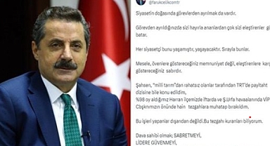 Eski Bakan Faruk Çelik’ten İmalı Urfa paylaşımı